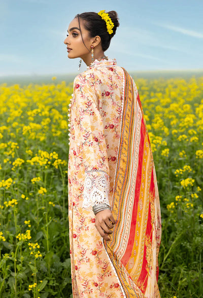 Adan's Libas Sarson Stitched 3 Pc Embroidered Lawn Suit D-04 Tangerine - Summer Collection D & M COLLECTION AND NIZAMI JEWELRY