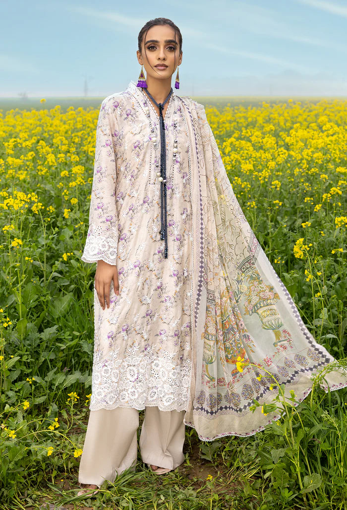 Adan's Libas Sarson Unstitched 3 Piece Embroidered Lawn Suit D-07 Frost - Summer Collection D & M COLLECTION AND NIZAMI JEWELRY