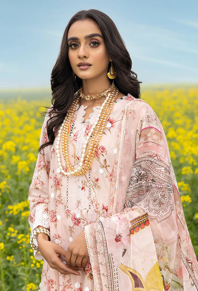 Adan's Libas Sarson Unstitched 3 Piece Embroidered Lawn Suit D-08 Cantaloupe - Summer Collection D & M COLLECTION AND NIZAMI JEWELRY