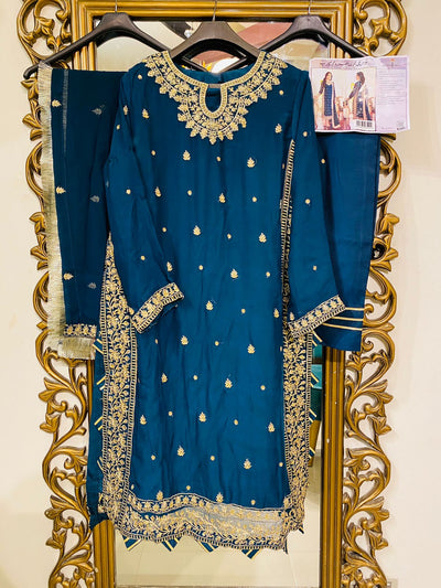 Asim Jofa Noorie x Maahru x Meerab Stitched 3 Pc Embroidered Suit - AJSM-31 - Festive Collection D & M COLLECTION AND NIZAMI JEWELRY