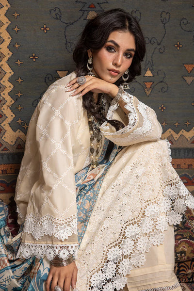 Ayesha Zia By Adan's Libas Unstitched 3 Piece Embroidered Lawn Suit AL24EL D-01 - Summer Collection