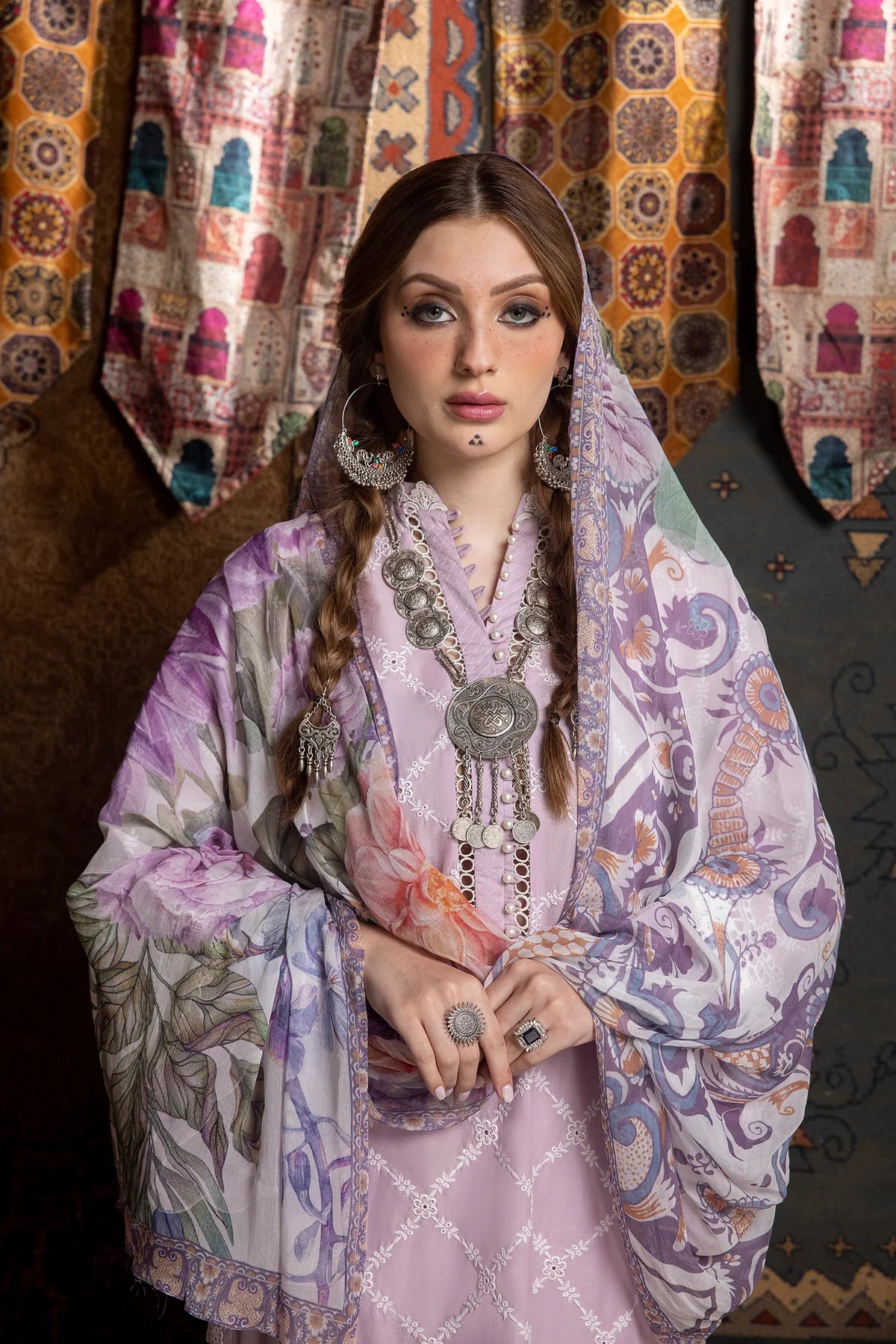 Ayesha Zia By Adan's Libas Unstitched 3 Piece Embroidered Lawn Suit AL24EL D-02 - Summer Collection