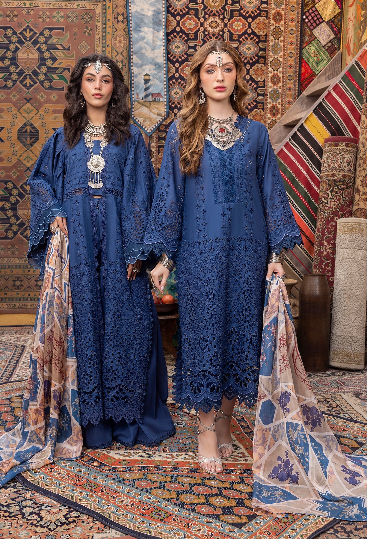 Ayesha Zia By Adan's Libas Unstitched 3 Piece Embroidered Lawn Suit AL24EL D-03 - Summer Collection