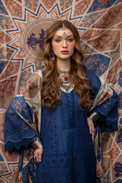 Ayesha Zia By Adan's Libas Unstitched 3 Piece Embroidered Lawn Suit AL24EL D-03 - Summer Collection