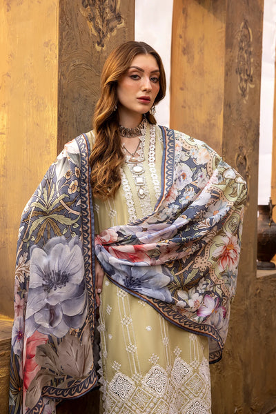 Ayesha Zia By Adan's Libas Unstitched 3 Piece Embroidered Lawn Suit AL24EL D-04 - Summer Collection