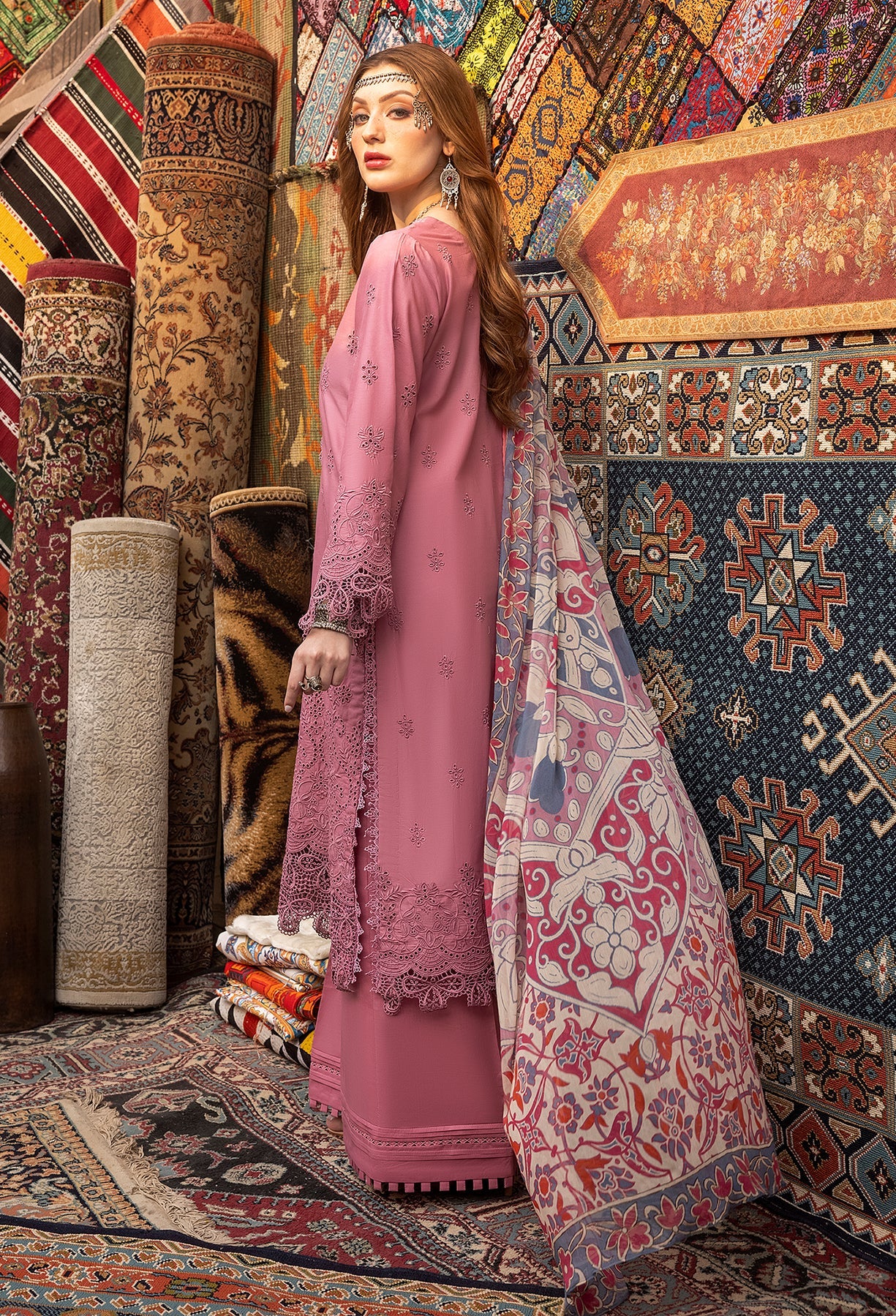 Ayesha Zia By Adan's Libas Unstitched 3 Piece Embroidered Lawn Suit AL24EL D-07 - Summer Collection