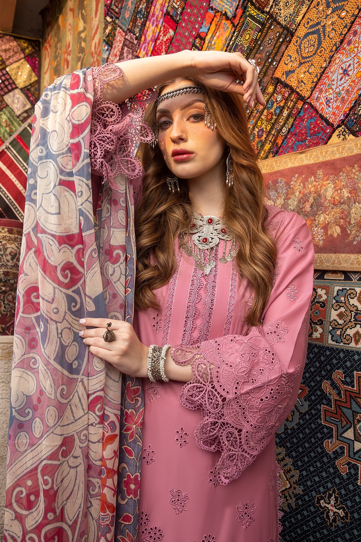 Ayesha Zia By Adan's Libas Unstitched 3 Piece Embroidered Lawn Suit AL24EL D-07 - Summer Collection