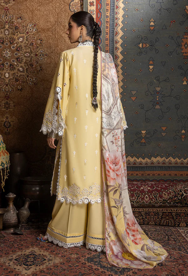 Ayesha Zia By Adan's Libas Unstitched 3 Piece Embroidered Lawn Suit AL24EL D-08 - Summer Collection