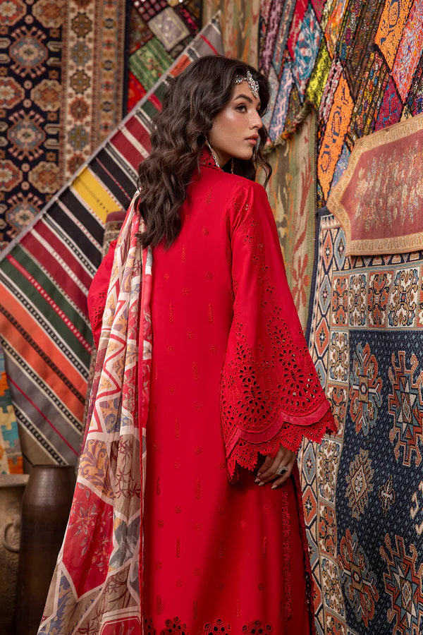 Ayesha Zia By Adan's Libas Unstitched 3 Piece Embroidered Lawn Suit AL24EL D-09 - Summer Collection