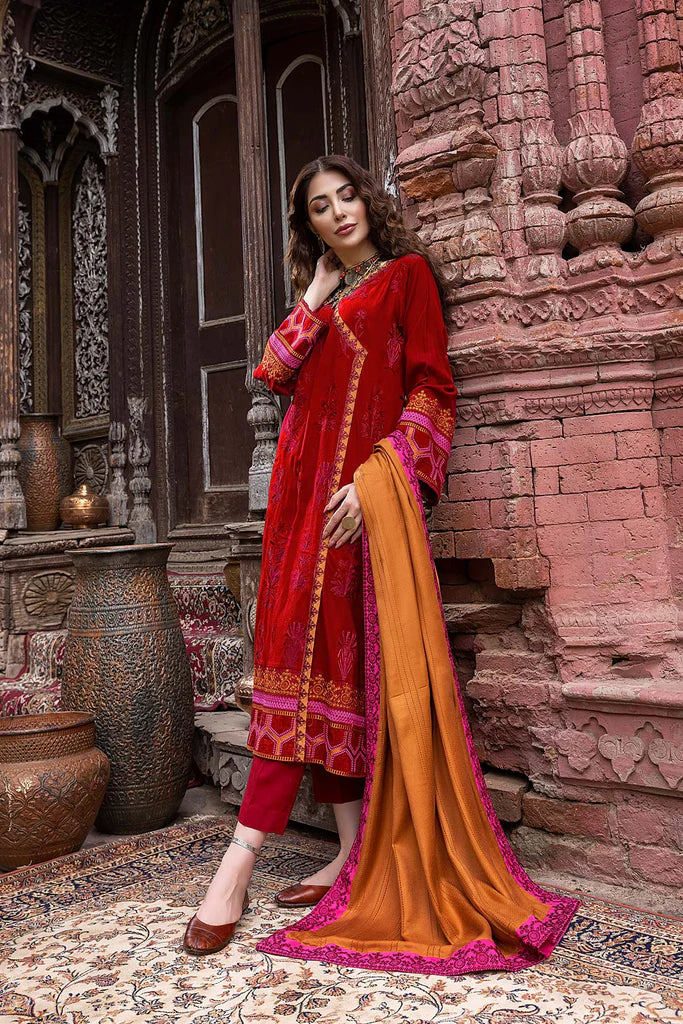 Charizma Stitched 3 Piece Embroidered Leather Suit CRZ21P PS-08 - Winter Collection