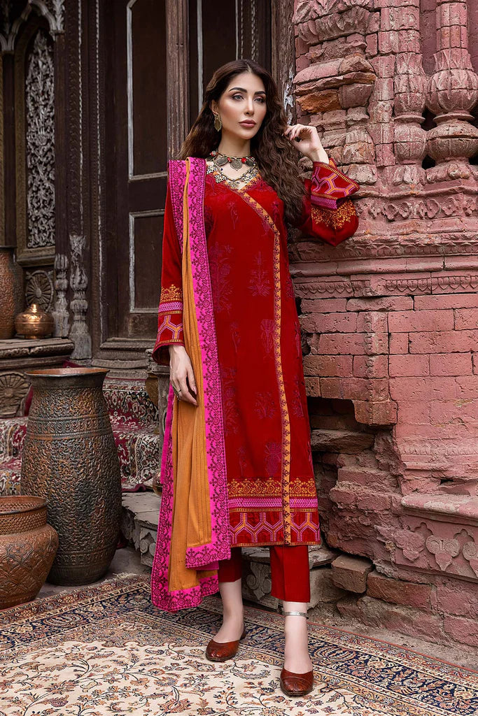 Charizma Stitched 3 Piece Embroidered Leather Suit CRZ21P PS-08 - Winter Collection