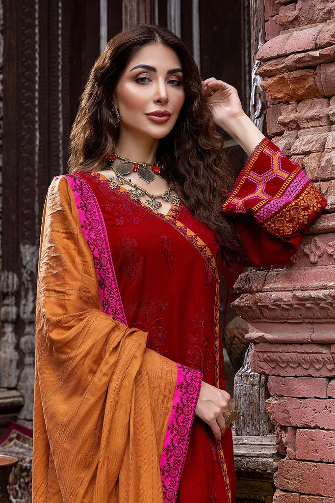 Charizma Stitched 3 Piece Embroidered Leather Suit CRZ21P PS-08 - Winter Collection