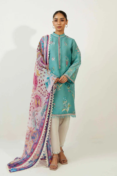 Coco by Zara Shahjahan Unstitched 3 Piece Embroidered Lawn Suit 4B - Summer Collection D & M COLLECTION AND NIZAMI JEWELRY