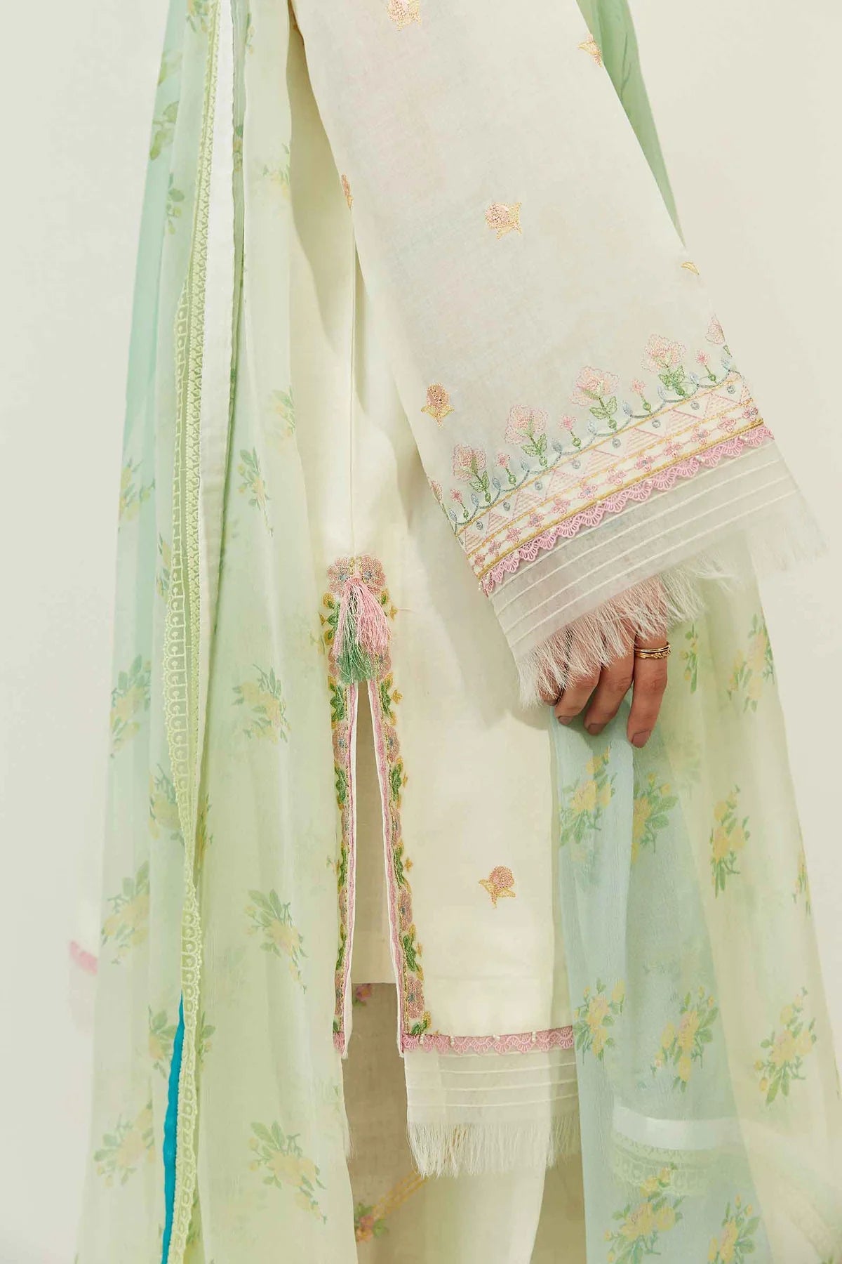 Coco by Zara Shahjahan Unstitched 3 Piece Embroidered Lawn Suit 6A - Summer Collection D & M COLLECTION AND NIZAMI JEWELRY