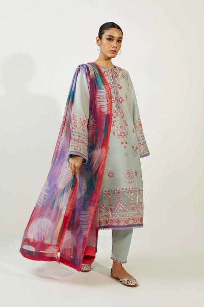 Coco by Zara Shahjahan Unstitched 3 Piece Embroidered Lawn Suit 7B - Summer Collection D & M COLLECTION AND NIZAMI JEWELRY