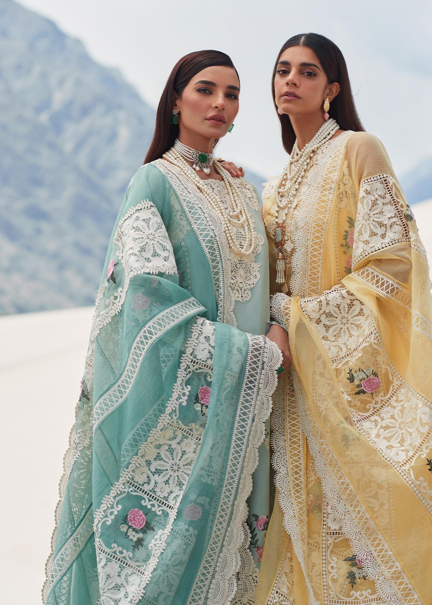 Crimson Unstitched 3 Piece Embroidered Lawn Suit 3A-Iris - Summer Collection D & M COLLECTION AND NIZAMI JEWELRY