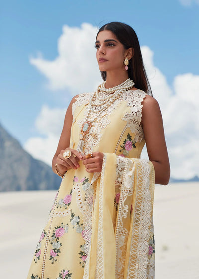 Crimson Unstitched 3 Piece Embroidered Lawn Suit 3A-Iris - Summer Collection D & M COLLECTION AND NIZAMI JEWELRY