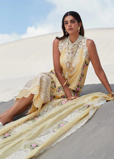 Crimson Unstitched 3 Piece Embroidered Lawn Suit 3A-Iris - Summer Collection D & M COLLECTION AND NIZAMI JEWELRY