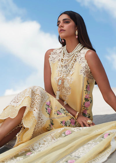 Crimson Unstitched 3 Piece Embroidered Lawn Suit 3A-Iris - Summer Collection D & M COLLECTION AND NIZAMI JEWELRY