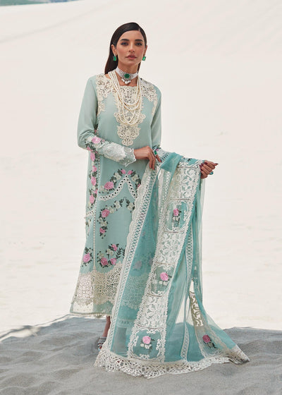 Crimson Unstitched 3 Piece Embroidered Lawn Suit 3B-Peppermint - Summer Collection D & M COLLECTION AND NIZAMI JEWELRY