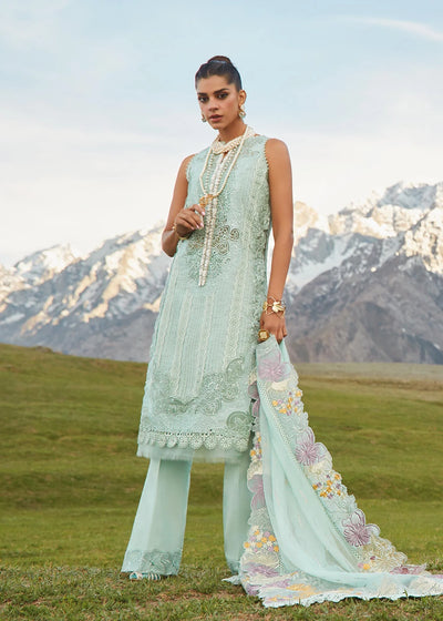 Crimson Unstitched 3 Piece Embroidered Lawn Suit 4A-Opal - Summer Collection D & M COLLECTION AND NIZAMI JEWELRY