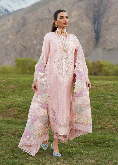 Crimson Unstitched 3 Piece Embroidered Lawn Suit 4B-Blush - Summer Collection D & M COLLECTION AND NIZAMI JEWELRY