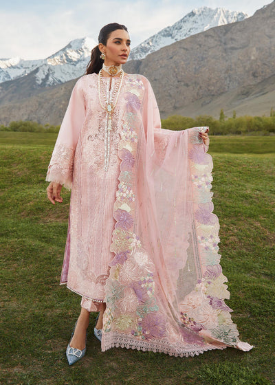 Crimson Unstitched 3 Piece Embroidered Lawn Suit 4B-Blush - Summer Collection D & M COLLECTION AND NIZAMI JEWELRY