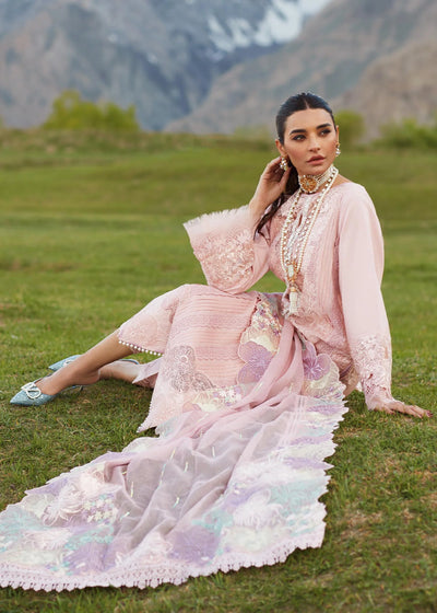 Crimson Unstitched 3 Piece Embroidered Lawn Suit 4B-Blush - Summer Collection D & M COLLECTION AND NIZAMI JEWELRY