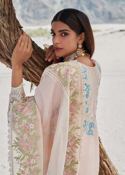 Crimson Unstitched 3 Piece Embroidered Lawn Suit 8B-Chai Pink - Summer Collection D & M COLLECTION AND NIZAMI JEWELRY