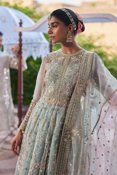 Dastangoi By Afrozeh Unstitched 3 Piece Embroidered Organza Suit DGAF23 AWE-23-V1-01 Mehrunisa - Wedding Collection