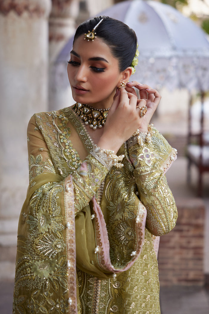 Dastangoi By Afrozeh Unstitched 3 Piece Embroidered Organza Suit DGAF23 AWE-23-V1-03 Shehnaz - Wedding Collection