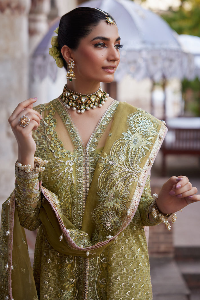 Dastangoi By Afrozeh Unstitched 3 Piece Embroidered Organza Suit DGAF23 AWE-23-V1-03 Shehnaz - Wedding Collection