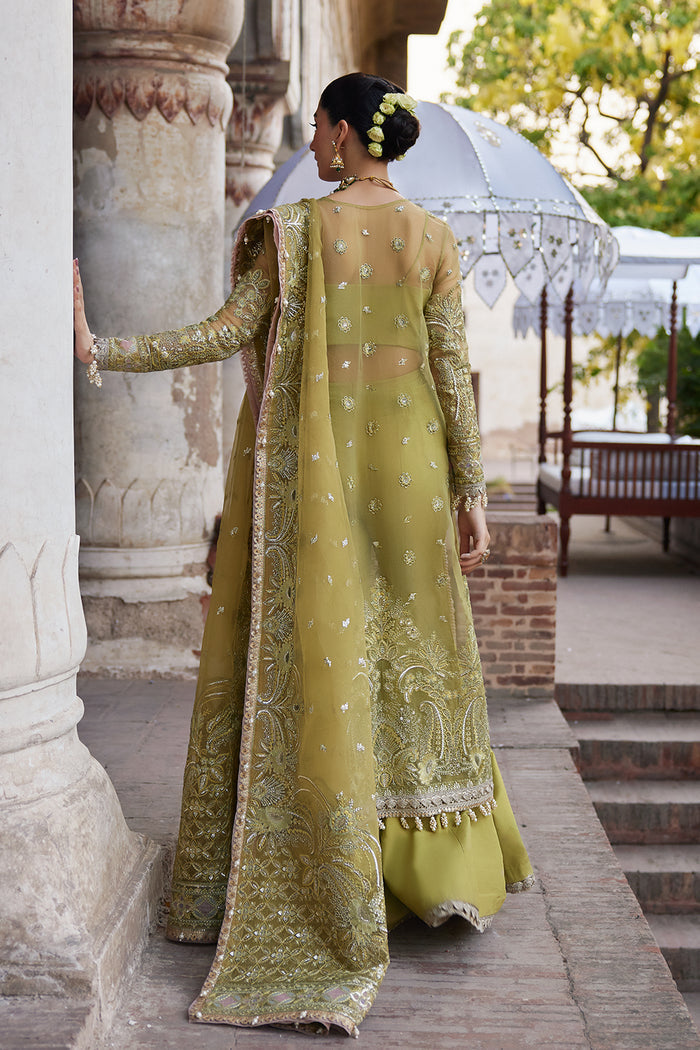 Dastangoi By Afrozeh Unstitched 3 Piece Embroidered Organza Suit DGAF23 AWE-23-V1-03 Shehnaz - Wedding Collection