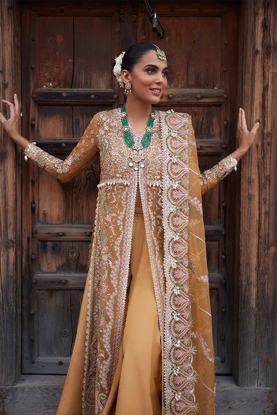 Dastangoi By Afrozeh Unstitched 3 Piece Embroidered Organza Suit DGAF23 AWE-23-V1-09 Shafaq - Wedding Collection