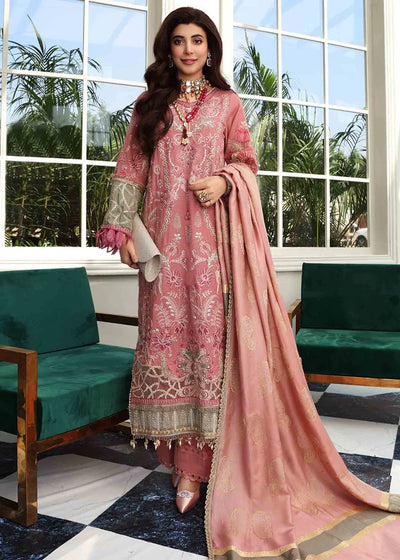 Elaf Stitched 3 Piece Embroidered Slub Khaddar Suit EL21LW EWC-01A Blush - Winter Collection