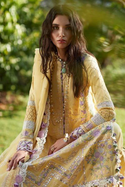 Elan Stitched 3 Pc Embroidered Lawn Suits EL23-01 B IRA - Summer Collection D & M COLLECTION AND NIZAMI JEWELRY