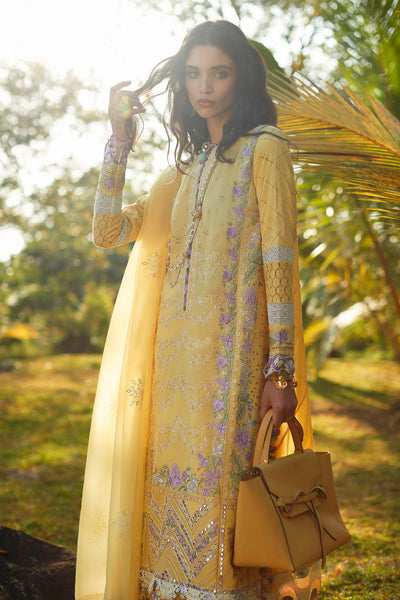 Elan Stitched 3 Pc Embroidered Lawn Suits EL23-01 B IRA - Summer Collection D & M COLLECTION AND NIZAMI JEWELRY