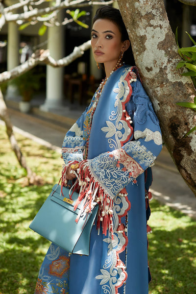 Elan Stitched 3 Pc Embroidered Lawn Suits EL23-03 B Ziva - Summer Collection D & M COLLECTION AND NIZAMI JEWELRY