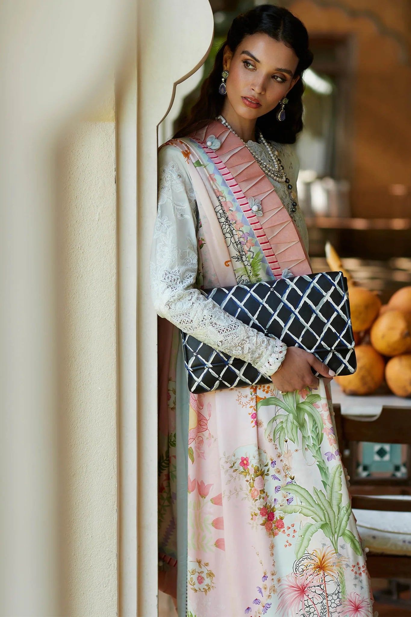 Elan Stitched 3 Pc Embroidered Lawn Suits EL23-07 B Kaia- Summer Collection D & M COLLECTION AND NIZAMI JEWELRY