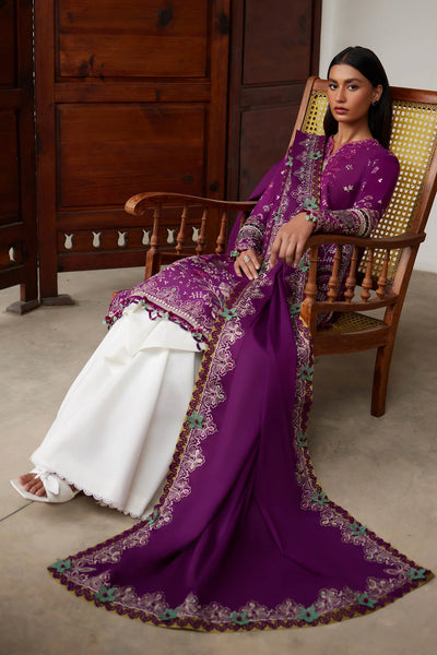 Elan Stitched 3 Piece Embroidered Lawn Suit EL24L D-03A Qistina- Summer Collection