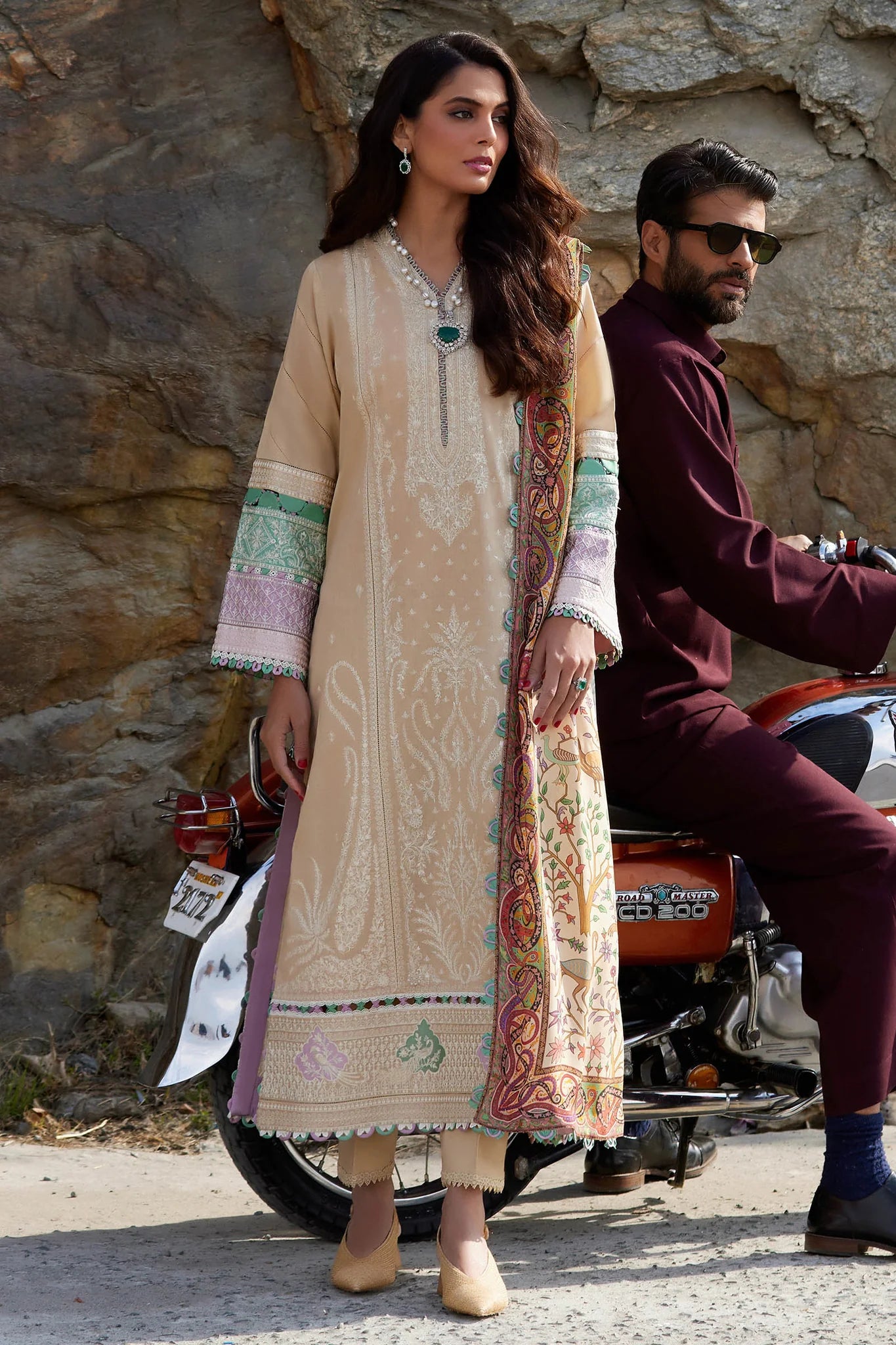 Elan Stitched 3 Piece Embroidered Lawn Suit EL24L D-07B Sherine - Summer Collection