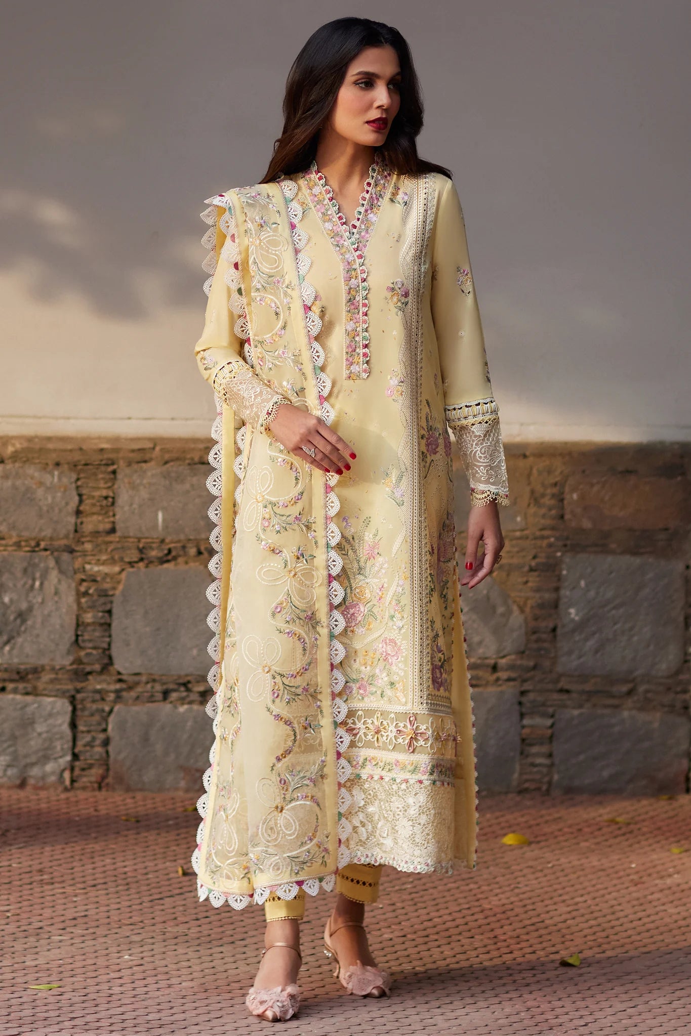 Elan Stitched 3 Piece Embroidered Lawn Suit EL24L D-08B Zenel - Summer Collection