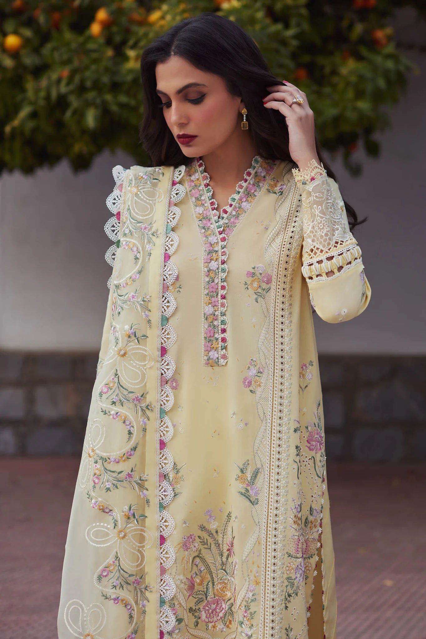 Elan Stitched 3 Piece Embroidered Lawn Suit EL24L D-08B Zenel - Summer Collection