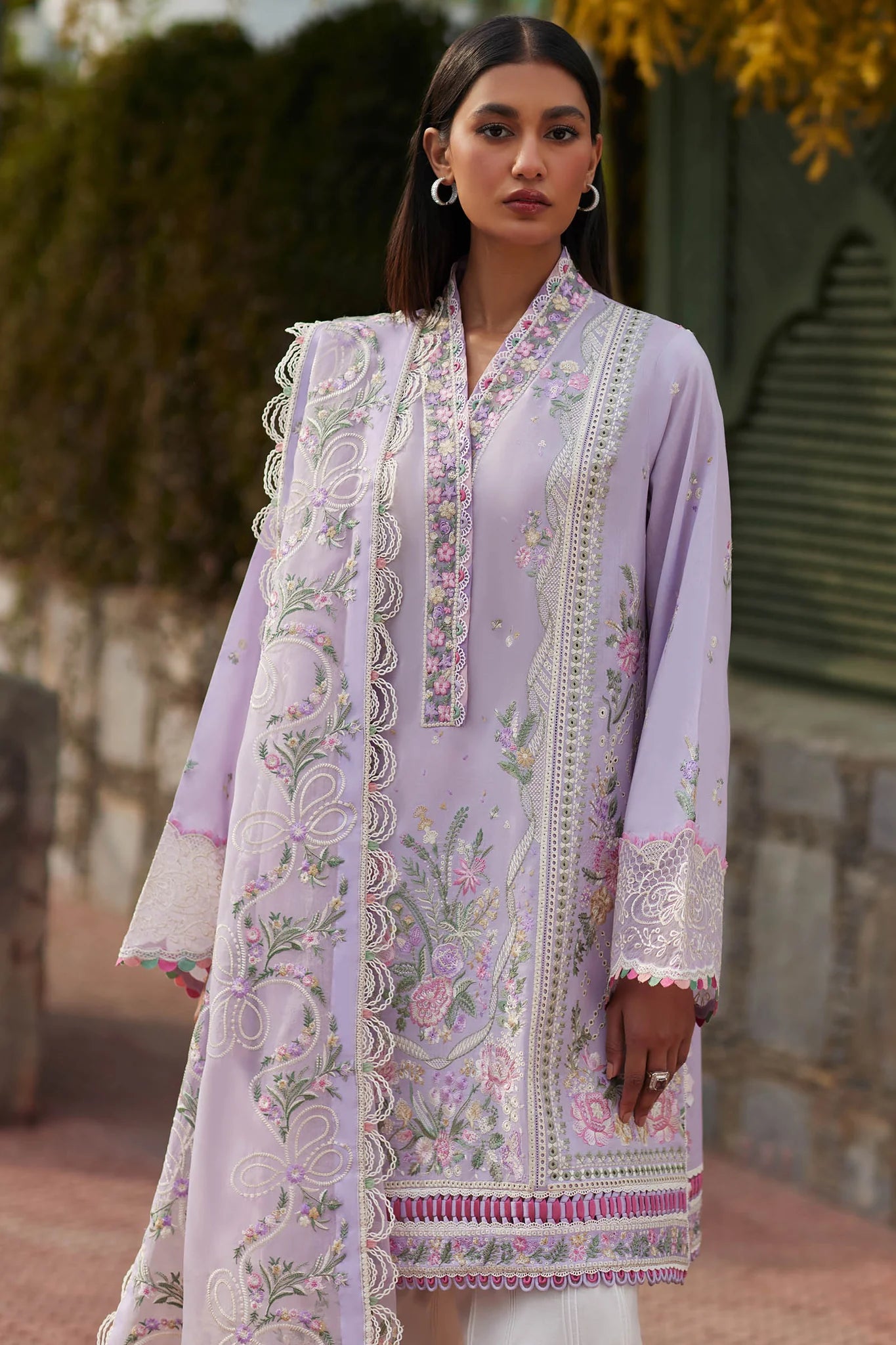 Elan Stitched 3 Piece Embroidered Lawn Suit EL24L D-08A Zenel - Summer Collection