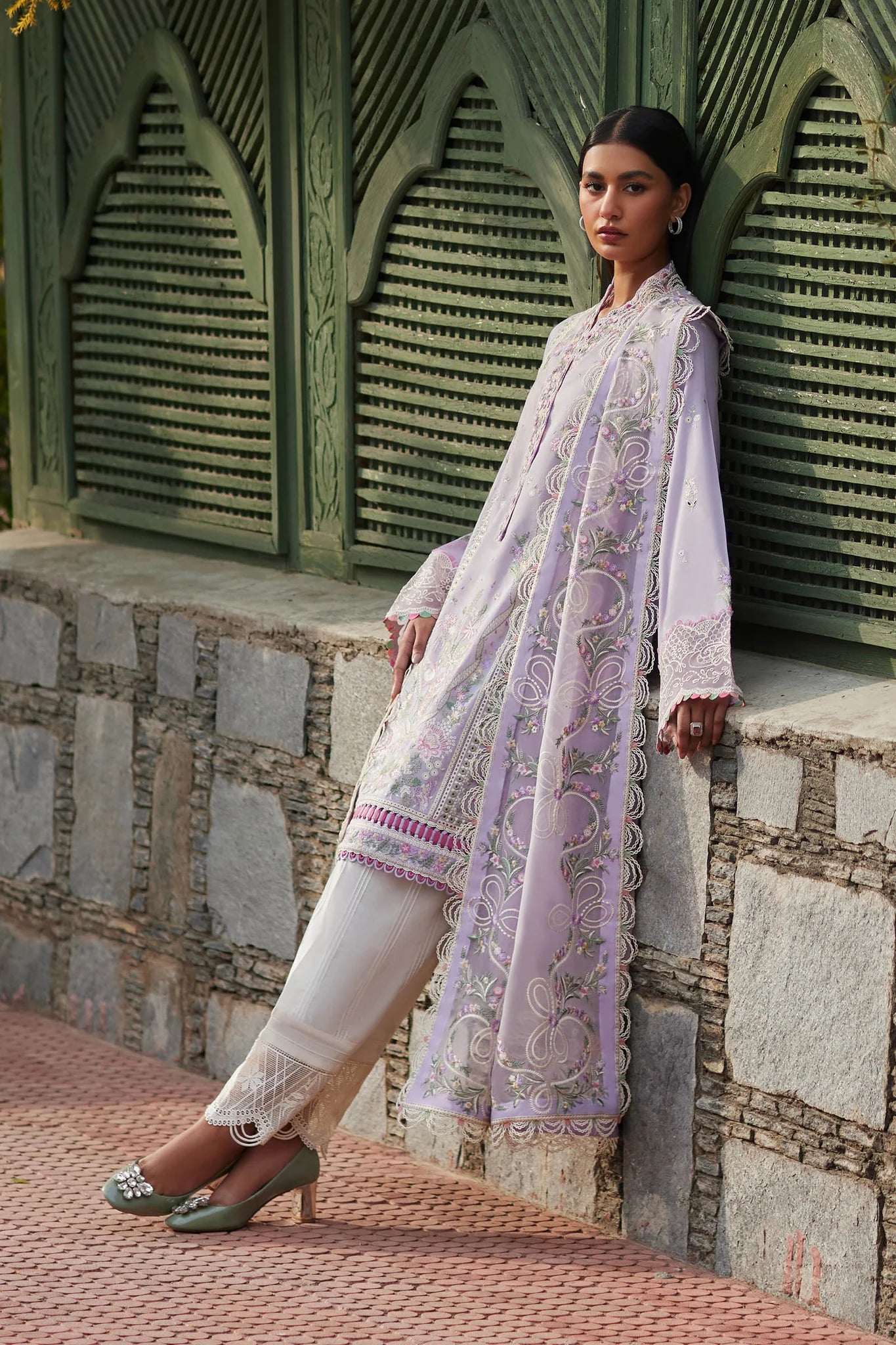 Elan Stitched 3 Piece Embroidered Lawn Suit EL24L D-08A Zenel - Summer Collection