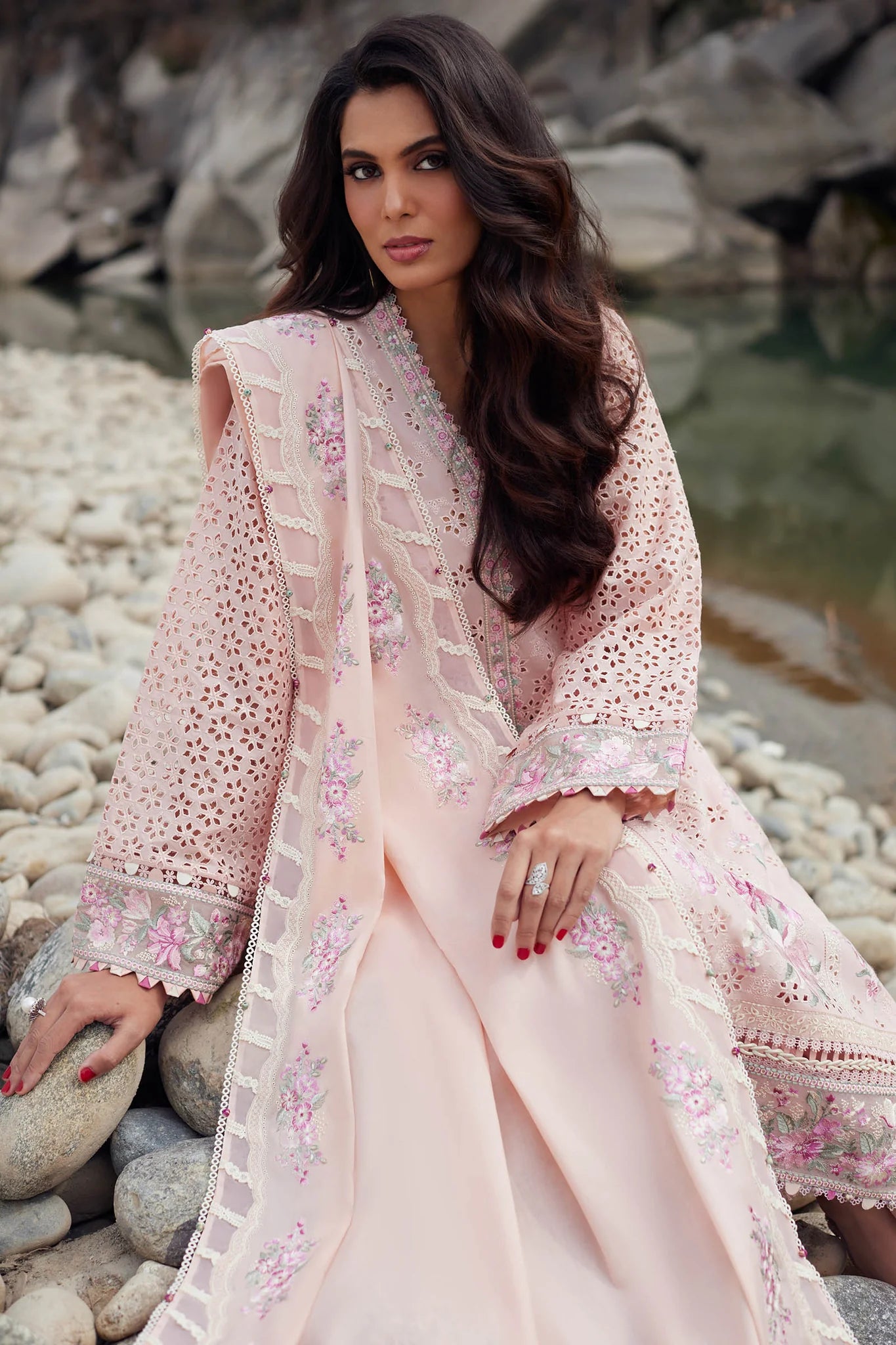 Elan Stitched 3 Piece Embroidered Lawn Suit EL24L D-09A Aireen - Summer Collection