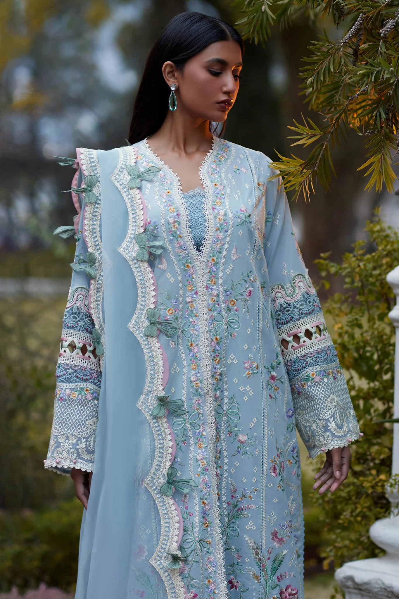 Elan Stitched 3 Piece Embroidered Lawn Suit EL24L D-11A Mirzeta - Summer Collection