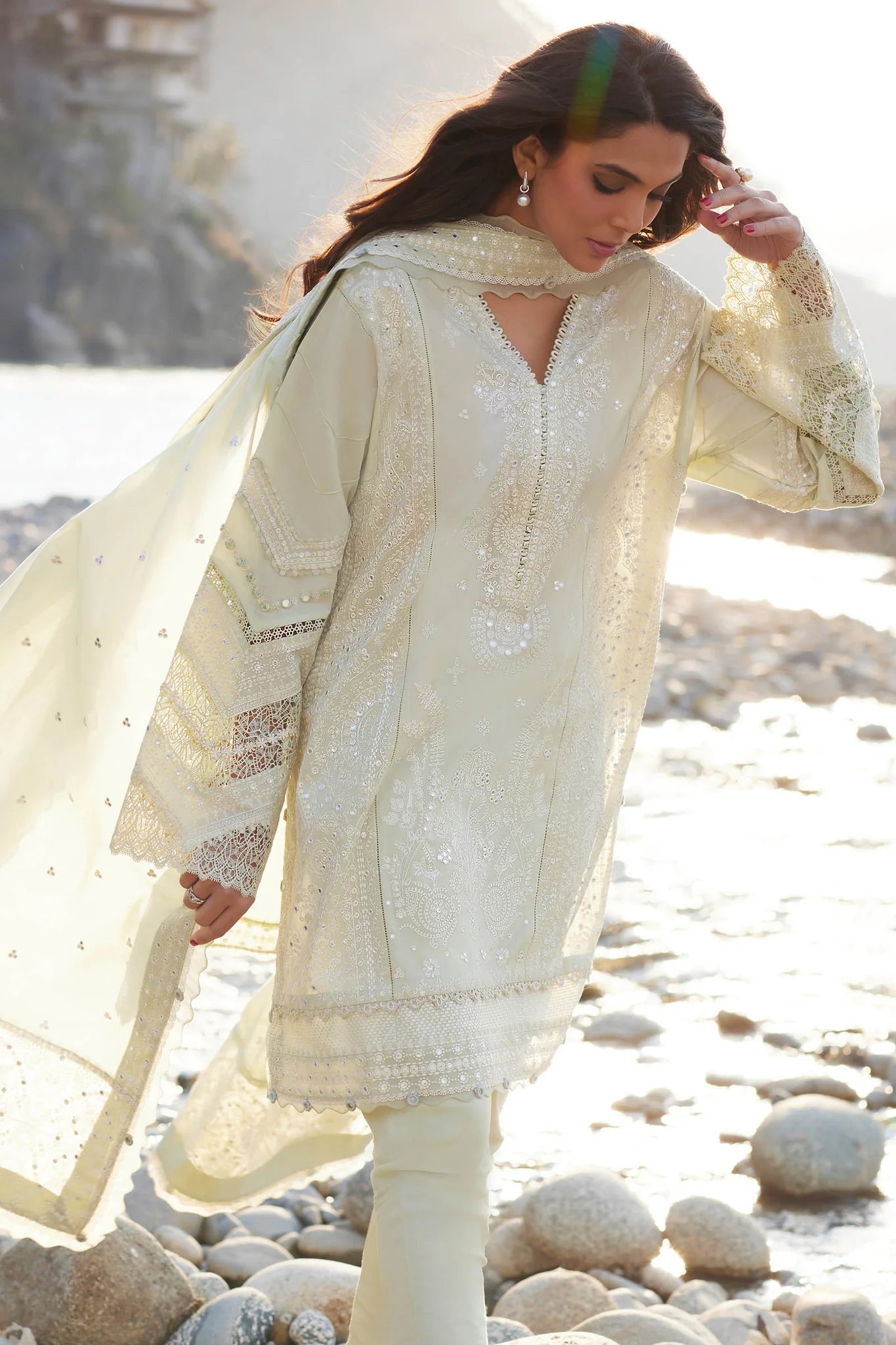 Elan Stitched 3 Piece Embroidered Lawn Suit EL24L D-12A Zeina - Summer Collection