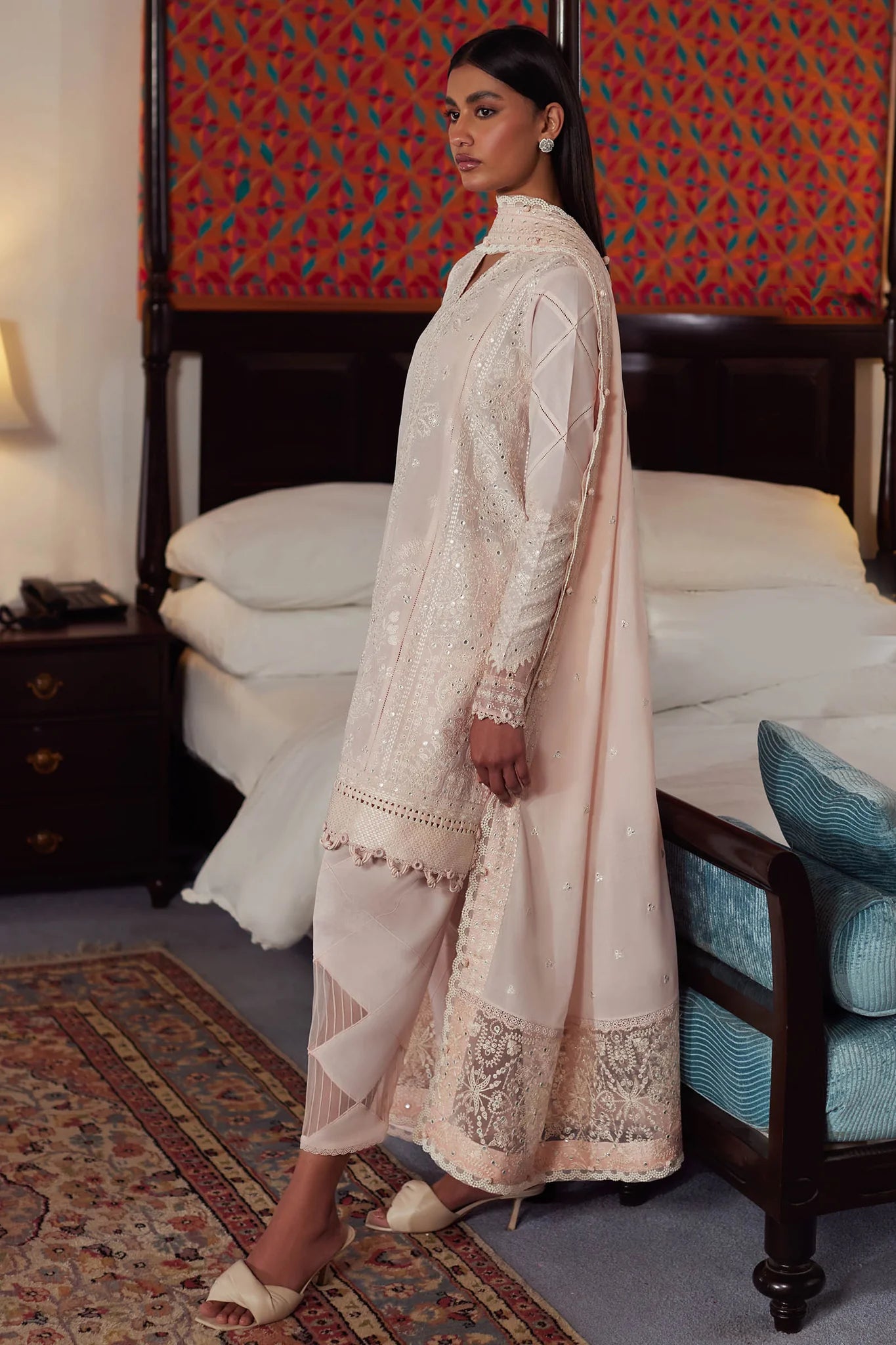 Elan Stitched 3 Piece Embroidered Lawn Suit EL24L D-12B Zeina - Summer Collection