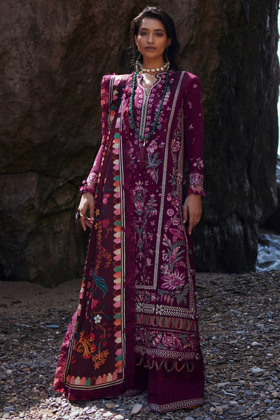 Elan Unstitched 3 Piece Embroidered Khaddar Suit EL23UW EW23-05 Elnaz - Winter Collection